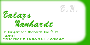 balazs manhardt business card